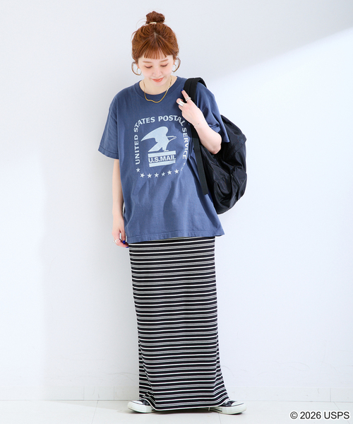 GOOD ROCK SPEED(グッドロックスピード)の「GOOD ROCK SPEED / グッドロックスピード USPS Tshirts B(Tシャツ/カットソー・レディース・ネイビー・FREE)」の2枚目の写真