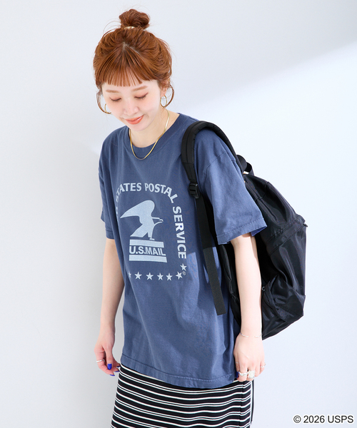 GOOD ROCK SPEED(グッドロックスピード)の「GOOD ROCK SPEED / グッドロックスピード USPS Tshirts B(Tシャツ/カットソー・レディース・ネイビー・FREE)」の6枚目の写真