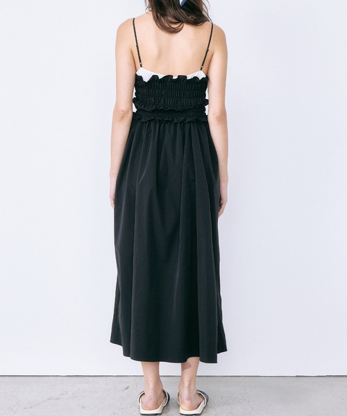 LE CIEL BLEU(ルシェルブルー)の「シャードボディスキャミドレス / Shirred Bodice Cami Dress(ワンピース・レディース・チャコールグレー/ブラック・36/38)」の16枚目の写真