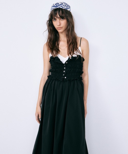 LE CIEL BLEU(ルシェルブルー)の「シャードボディスキャミドレス / Shirred Bodice Cami Dress(ワンピース・レディース・チャコールグレー/ブラック・36/38)」の21枚目の写真