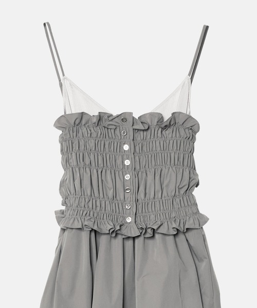 LE CIEL BLEU(ルシェルブルー)の「シャードボディスキャミドレス / Shirred Bodice Cami Dress(ワンピース・レディース・チャコールグレー/ブラック・36/38)」の5枚目の写真
