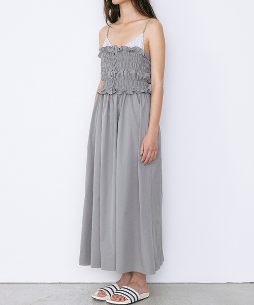 LE CIEL BLEU(ルシェルブルー)の「シャードボディスキャミドレス / Shirred Bodice Cami Dress(ワンピース・レディース・チャコールグレー/ブラック・36/38)」の10枚目の写真