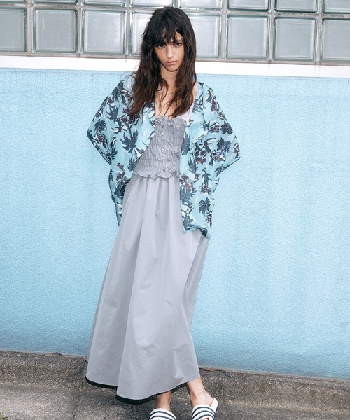 LE CIEL BLEU(ルシェルブルー)の「シャードボディスキャミドレス / Shirred Bodice Cami Dress(ワンピース・レディース・チャコールグレー/ブラック・36/38)」の9枚目の写真