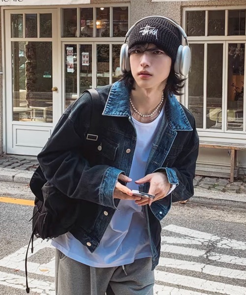 NOWLE(ノウル)の「【NOWLE】ルーズシルエット クルーネック ロングスリーブTシャツ / 無地 ロンT(Tシャツ/カットソー・メンズ・ブラック/ホワイト・LARGE/X-LARGE/MEDIUM/SMALL)」の14枚目の写真