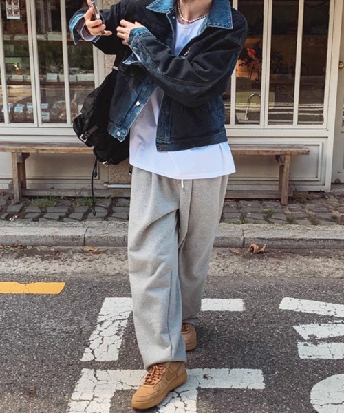 NOWLE(ノウル)の「【NOWLE】ルーズシルエット クルーネック ロングスリーブTシャツ / 無地 ロンT(Tシャツ/カットソー・メンズ・ブラック/ホワイト・LARGE/X-LARGE/MEDIUM/SMALL)」の15枚目の写真