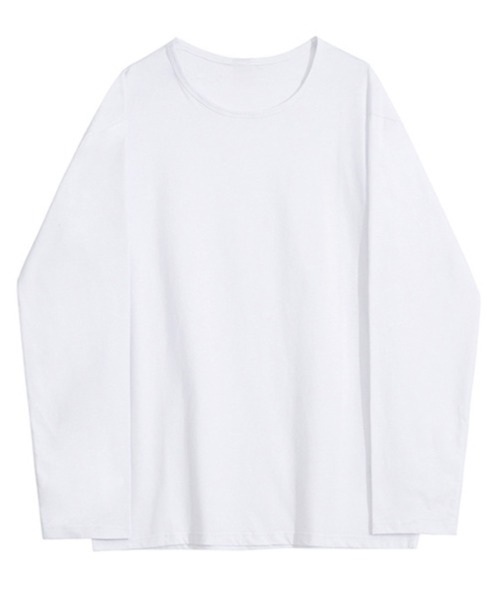 NOWLE(ノウル)の「【NOWLE】ルーズシルエット クルーネック ロングスリーブTシャツ / 無地 ロンT(Tシャツ/カットソー・メンズ・ブラック/ホワイト・LARGE/X-LARGE/MEDIUM/SMALL)」の18枚目の写真