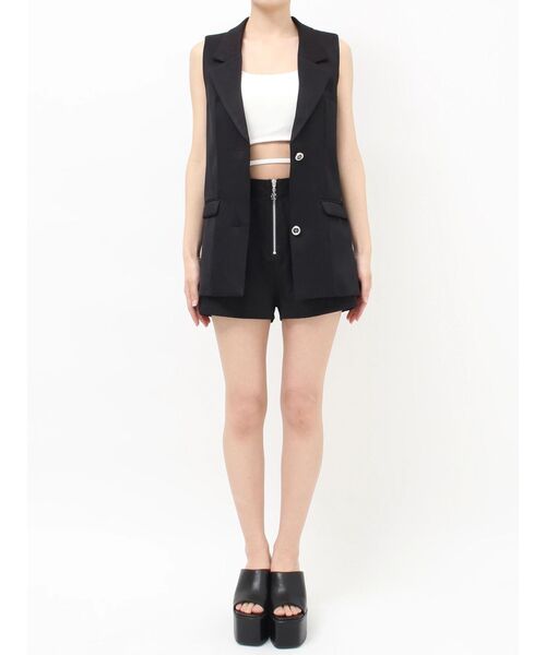 GYDA(ジェイダ)の「Symmetry GYDA bijouバックルジレ【セットアップ着用可能】(ベスト・レディース・ブラック/オフホワイト・FREE)」の10枚目の写真