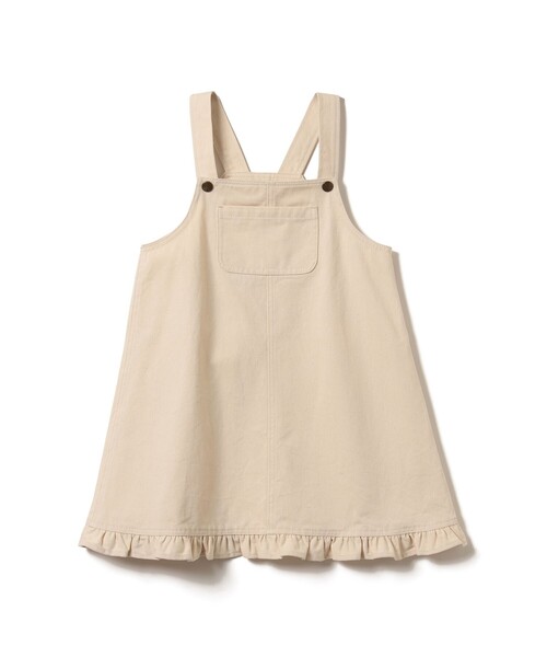 BEAMS mini(ビームスミニ)の「フリル ジャンパー スカート 2026FW(90~140cm)プチプラ 人気 ワンピース レイヤード(ワンピース・キッズ・インディゴブルー/ナチュラル・90/100/110/120/130/140)」の11枚目の写真