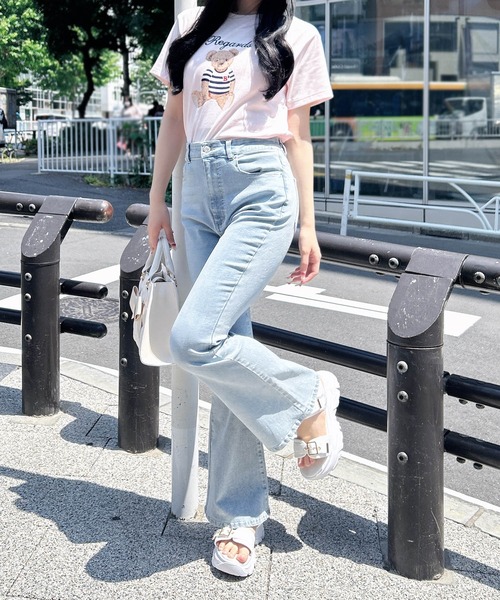 INGNI(イング)の「グリッターラメフレアデニムパンツ(デニムパンツ・レディース・ブルー系その他3/グレー/ブルー系その他・S/M)」の19枚目の写真