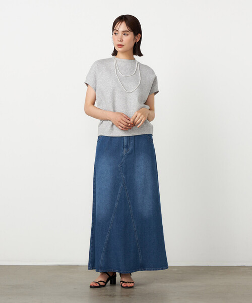 COMME CA ISM(コムサイズム)の「リメイク風 ロングデニムスカート(デニムスカート・レディース・ネイビー/ブルー・LARGE/MEDIUM)」の11枚目の写真