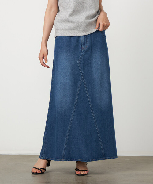 COMME CA ISM(コムサイズム)の「リメイク風 ロングデニムスカート(デニムスカート・レディース・ネイビー/ブルー・LARGE/MEDIUM)」の13枚目の写真