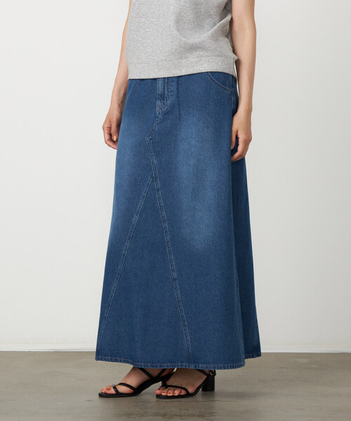COMME CA ISM(コムサイズム)の「リメイク風 ロングデニムスカート(デニムスカート・レディース・ネイビー/ブルー・LARGE/MEDIUM)」の14枚目の写真