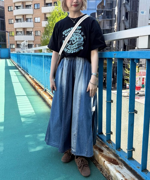 DOUBLE NAME(ダブルネーム)の「スラブ天竺 DOODLE LOGO TEE(Tシャツ/カットソー・レディース・オフホワイト/レッド/ブラック・FREE)」の8枚目の写真