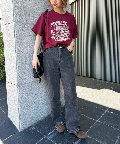 DOUBLE NAME(ダブルネーム)の「スラブ天竺 DOODLE LOGO TEE(Tシャツ/カットソー・レディース・オフホワイト/レッド/ブラック・FREE)」の15枚目の写真