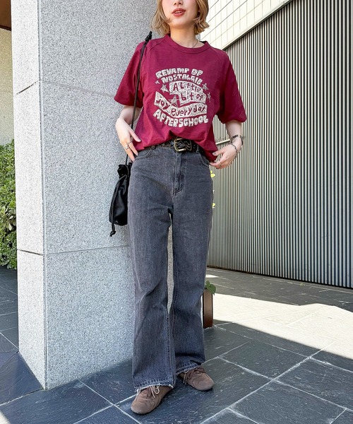DOUBLE NAME(ダブルネーム)の「スラブ天竺 DOODLE LOGO TEE(Tシャツ/カットソー・レディース・オフホワイト/レッド/ブラック・FREE)」の18枚目の写真