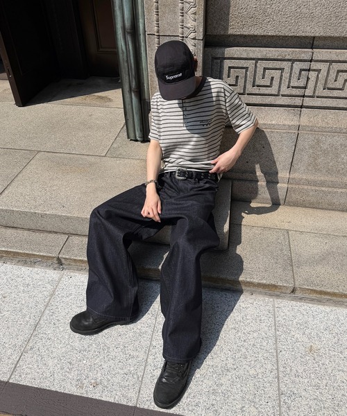 kutir（クティール）の「BAGGY SILHOUETTE RIGID DENIM PANTS/バギーシルエットリジットデニムパンツ（デニムパンツ・メンズ・ブラック/インディゴブルー・LARGE/MEDIUM/SMALL）」の5枚目の写真