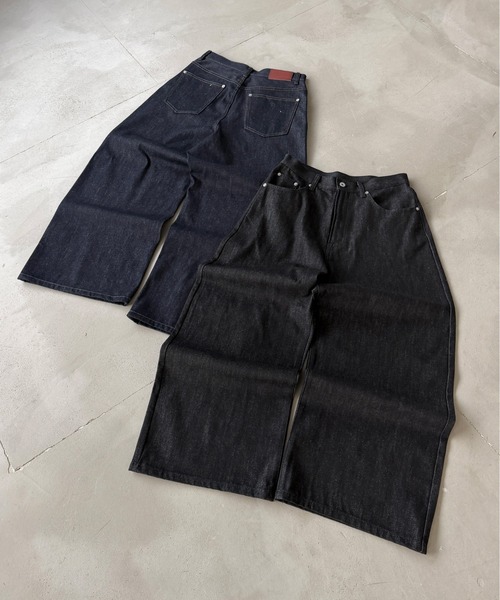 kutir（クティール）の「BAGGY SILHOUETTE RIGID DENIM PANTS/バギーシルエットリジットデニムパンツ（デニムパンツ・メンズ・ブラック/インディゴブルー・LARGE/MEDIUM/SMALL）」の20枚目の写真