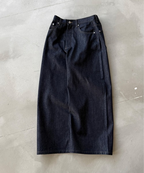 kutir（クティール）の「BAGGY SILHOUETTE RIGID DENIM PANTS/バギーシルエットリジットデニムパンツ（デニムパンツ・メンズ・ブラック/インディゴブルー・LARGE/MEDIUM/SMALL）」の18枚目の写真