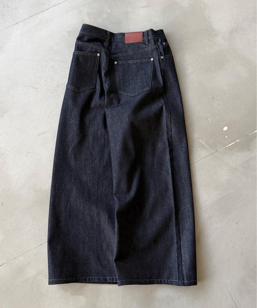 kutir（クティール）の「BAGGY SILHOUETTE RIGID DENIM PANTS/バギーシルエットリジットデニムパンツ（デニムパンツ・メンズ・ブラック/インディゴブルー・LARGE/MEDIUM/SMALL）」の19枚目の写真