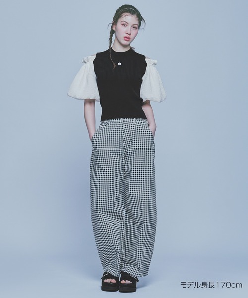 MARY QUANT(マリークワント)の「シフォン袖ニット プルオーバー(Tシャツ/カットソー・レディース・ホワイト/ブラック/ブルー・M)」の19枚目の写真