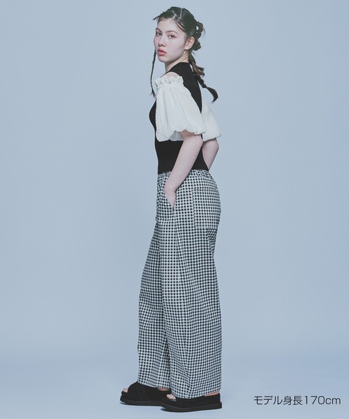 MARY QUANT(マリークワント)の「シフォン袖ニット プルオーバー(Tシャツ/カットソー・レディース・ホワイト/ブラック/ブルー・M)」の20枚目の写真