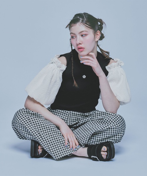 MARY QUANT(マリークワント)の「シフォン袖ニット プルオーバー(Tシャツ/カットソー・レディース・ホワイト/ブラック/ブルー・M)」の21枚目の写真