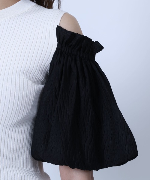 MARY QUANT(マリークワント)の「シフォン袖ニット プルオーバー(Tシャツ/カットソー・レディース・ホワイト/ブラック/ブルー・M)」の17枚目の写真