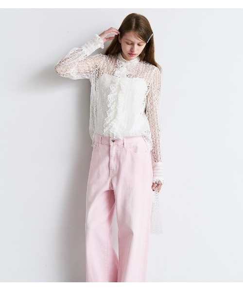 LE CIEL BLEU(ルシェルブルー)の「ベイシックスジーンズ / x Basicks Jeans(その他パンツ・レディース・ライトピンク・34/36/38)」の4枚目の写真