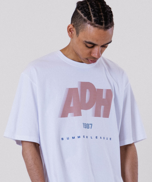 ALL DAY HOOPS(オールデイフープス)の「ADH サマリーグ オーバーサイズ 半袖Tシャツ ホワイト(Tシャツ/カットソー・メンズ・その他・1/2/3/WOMENS)」の1枚目の写真