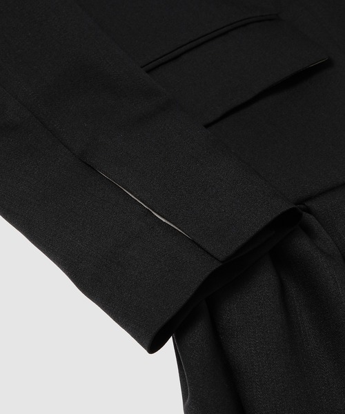 GURTWEIN( ガーウィン)の「Ruffle-skirt hemmed single breasted long jacket(その他アウター・レディース・ブラック・36)」の6枚目の写真