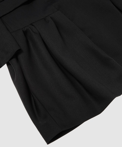 GURTWEIN( ガーウィン)の「Ruffle-skirt hemmed single breasted long jacket(その他アウター・レディース・ブラック・36)」の10枚目の写真