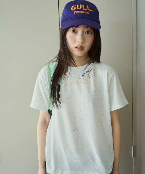 common gull products.(コモンガルプロダクツ)の「針と糸とGULLネップTシャツ(Tシャツ/カットソー・レディース・ブラック系/ブルー系/イエロー系・SMALL/MEDIUM/LARGE)」の3枚目の写真