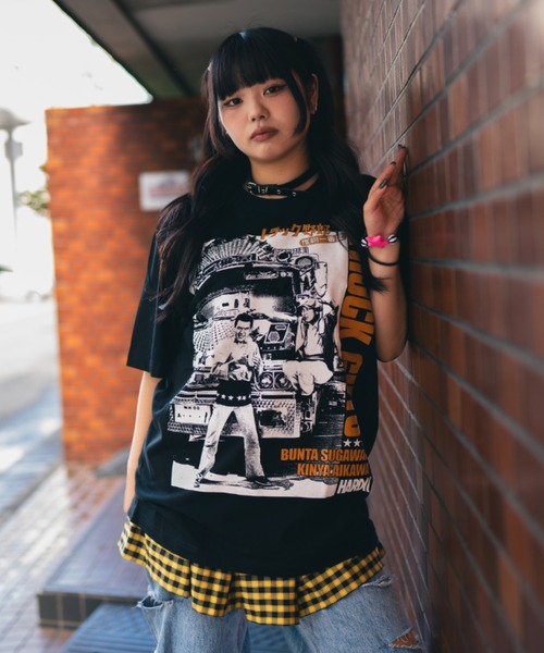 ハードコアチョコレート(ハードコアチョコレート)の「トラック野郎/度胸一番星(越後獅子ブラック)(Tシャツ/カットソー・メンズ・ブラック・LARGE/X-LARGE/XX-LARGE)」の2枚目の写真