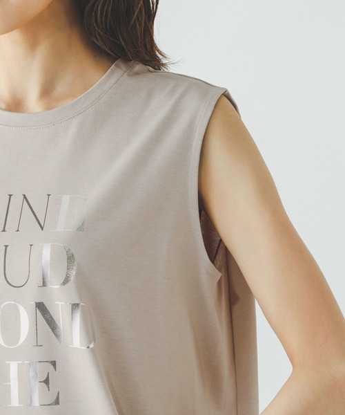 GLOBAL WORK(グローバルワーク)の「リッチクリーンプリントノースリーブ/806448(Tシャツ/カットソー・レディース・スミクロ/オフホワイト/グレイッシュベージュ・LARGE/MEDIUM)」の10枚目の写真