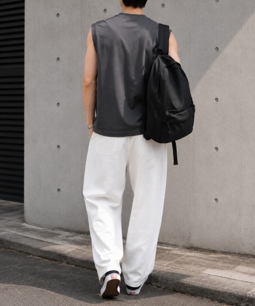 CLOTHY(クロシィ)の「【インナー使いやトレーニングにも◎】メンズ 速乾 肩メッシュ ノースリーブ Tシャツ(タンクトップ・メンズ・ブラック/グレー/オフホワイト・LARGE/MEDIUM)」の21枚目の写真