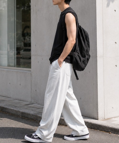 CLOTHY(クロシィ)の「【インナー使いやトレーニングにも◎】メンズ 速乾 肩メッシュ ノースリーブ Tシャツ(タンクトップ・メンズ・ブラック/グレー/オフホワイト・LARGE/MEDIUM)」の14枚目の写真