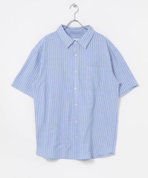 URBAN RESEARCH Sonny Label(アーバンリサーチサニーレーベル)の「接触冷感リネン混ショートスリーブシャツ(シャツ/ブラウス・メンズ・グリーン/ホワイト系その他/ネイビー/グレー/ブルー系その他・MEDIUM/LARGE/X-LARGE)」の16枚目の写真