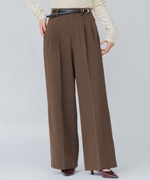 SENEE | tweed tuck wide pants(ツイードタックワイドパンツ)(スラックス)