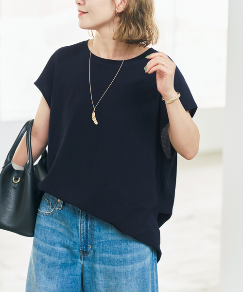 Spick & Span（スピックアンドスパン）の「アムンゼンクロスバックタックフレンチブラウス（シャツ/ブラウス・レディース・ホワイト/ネイビー/カーキ・FREE）」の3枚目の写真