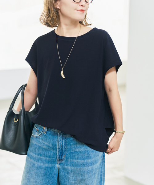 Spick & Span（スピックアンドスパン）の「アムンゼンクロスバックタックフレンチブラウス（シャツ/ブラウス・レディース・ホワイト/ネイビー/カーキ・FREE）」の9枚目の写真