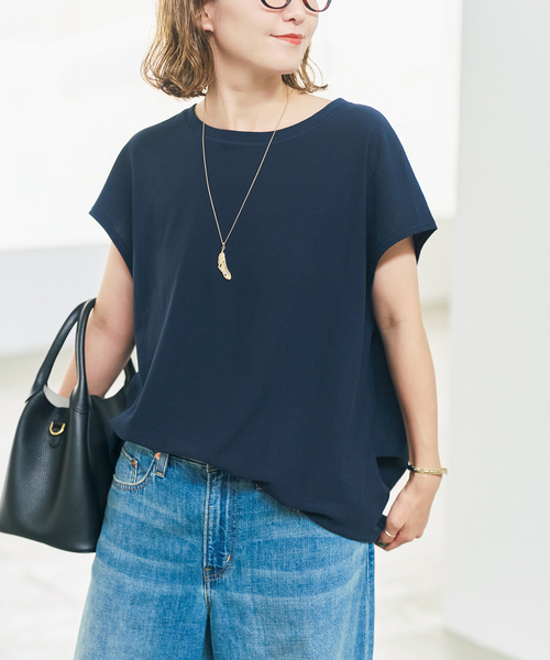 Spick & Span（スピックアンドスパン）の「アムンゼンクロスバックタックフレンチブラウス（シャツ/ブラウス・レディース・ホワイト/ネイビー/カーキ・FREE）」の13枚目の写真