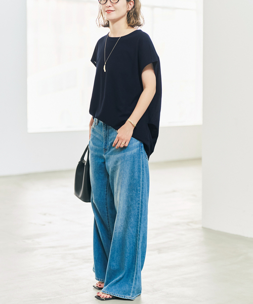 Spick & Span（スピックアンドスパン）の「アムンゼンクロスバックタックフレンチブラウス（シャツ/ブラウス・レディース・ホワイト/ネイビー/カーキ・FREE）」の14枚目の写真