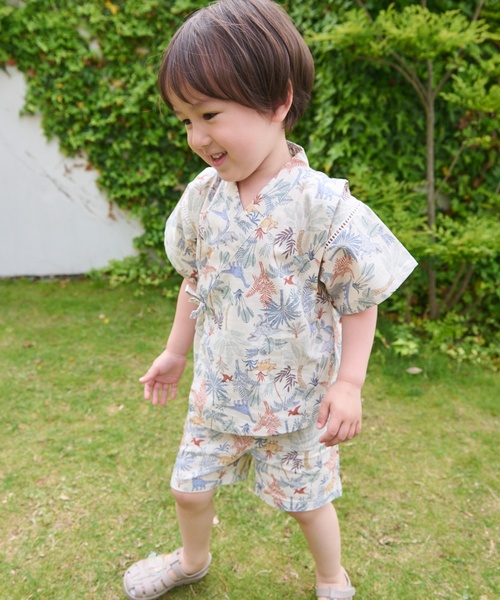 petit main(プティマイン)の「【簡単着用】BOYSアソート甚平(浴衣・キッズ・カラフル/ネイビー/サックスブルー/キナリ・110cm/130cm/90cm/100cm/80cm/120cm)」の2枚目の写真