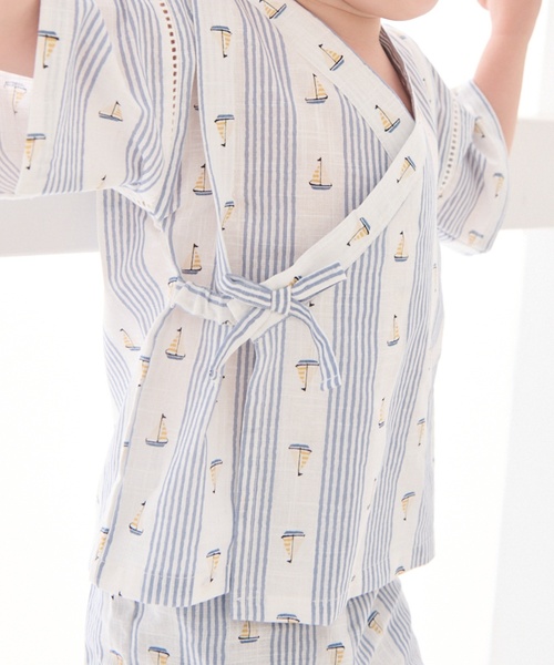 petit main(プティマイン)の「【簡単着用】BOYSアソート甚平(浴衣・キッズ・カラフル/ネイビー/サックスブルー/キナリ・110cm/130cm/90cm/100cm/80cm/120cm)」の6枚目の写真