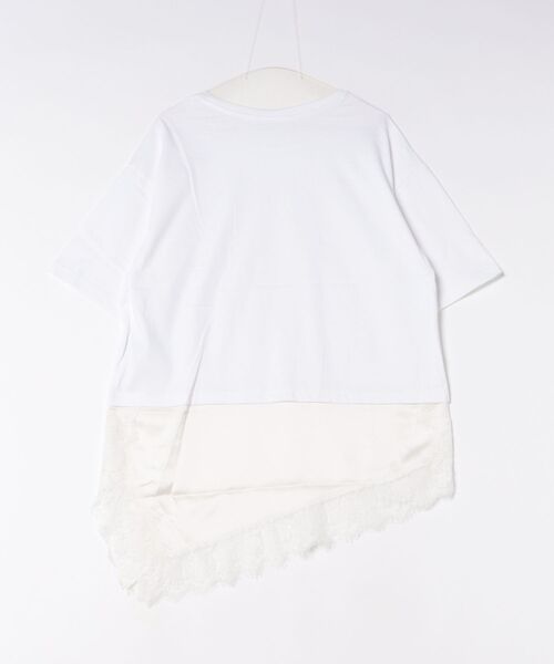 mellomela.（メロメラ）の「レースドッキングTシャツ（Tシャツ/カットソー・レディース・オフホワイト・FREE）」の2枚目の写真
