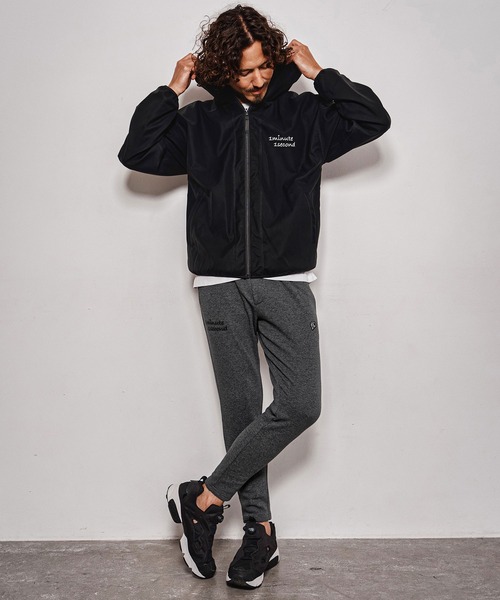 1minute 1second(ワンミニットワンセカンド)の「mp15184-cursive embroidery back fleece easy pants イージーパンツ(1M26A060)(スウェットパンツ・メンズ・ブラック/トップグレー/チャコール・S/M/L/XL)」の10枚目の写真