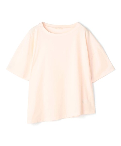 DES PRES(デ・プレ)の「ソフトプレーンジャージー ハーフスリーブプルオーバー(Tシャツ/カットソー・レディース・ホワイト/ライトピンク/ライトグリーン/ブラック・FREE)」の4枚目の写真