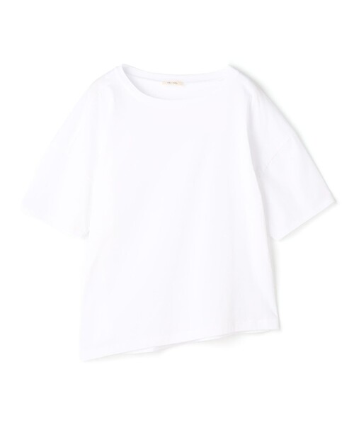 DES PRES(デ・プレ)の「ソフトプレーンジャージー ハーフスリーブプルオーバー(Tシャツ/カットソー・レディース・ホワイト/ライトピンク/ライトグリーン/ブラック・FREE)」の2枚目の写真