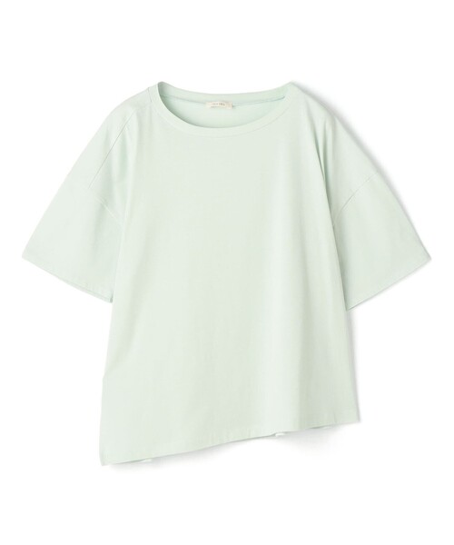 DES PRES(デ・プレ)の「ソフトプレーンジャージー ハーフスリーブプルオーバー(Tシャツ/カットソー・レディース・ホワイト/ライトピンク/ライトグリーン/ブラック・FREE)」の1枚目の写真
