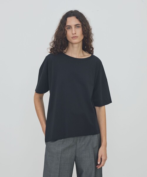 DES PRES(デ・プレ)の「ソフトプレーンジャージー ハーフスリーブプルオーバー(Tシャツ/カットソー・レディース・ホワイト/ライトピンク/ライトグリーン/ブラック・FREE)」の6枚目の写真
